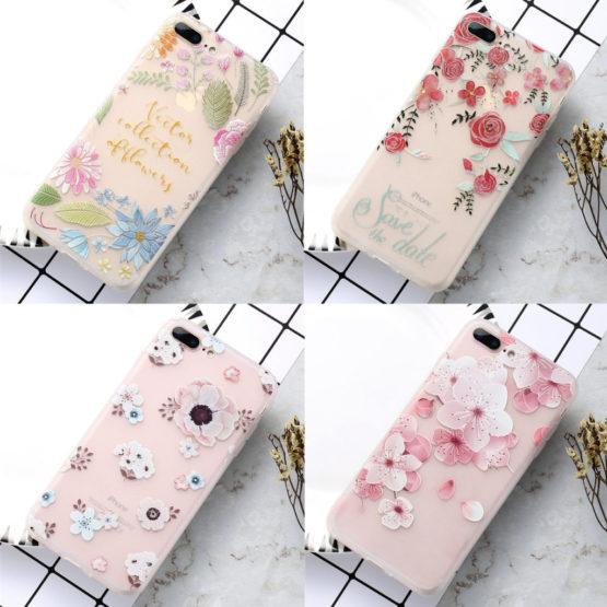 capa silicone flores iPhone