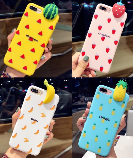 Capa Frutas 3D silicone iPhone