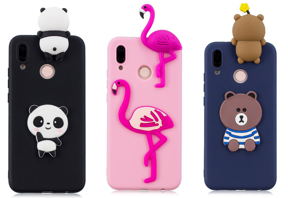 capa silicone animais 3d huawei p20 lite