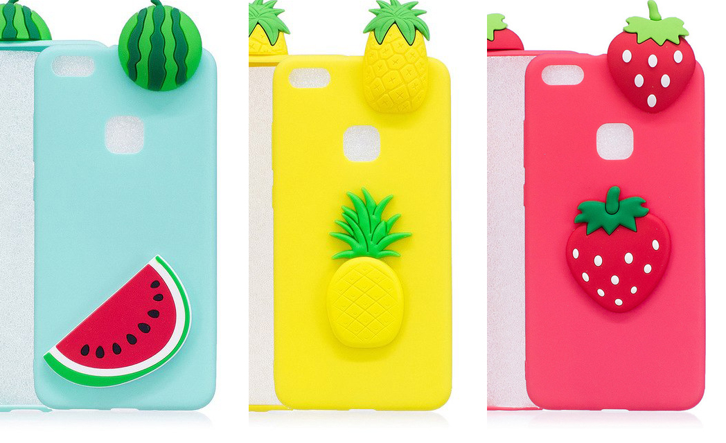 capa silicone frutas 3d Huawei P10 Lite