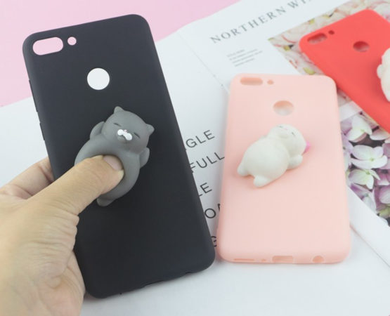 capa silicone gato 3D Huawei P Smart