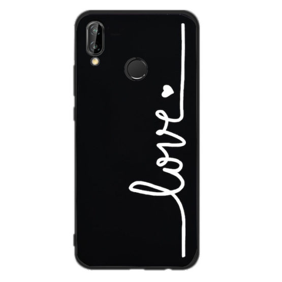 Capa preta silicone Love Huawei P Smart