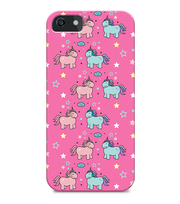 capa unicornios rosa iPhone