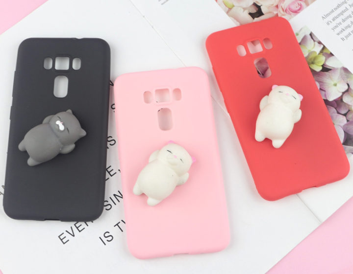 capa gato silicone zenfone 3