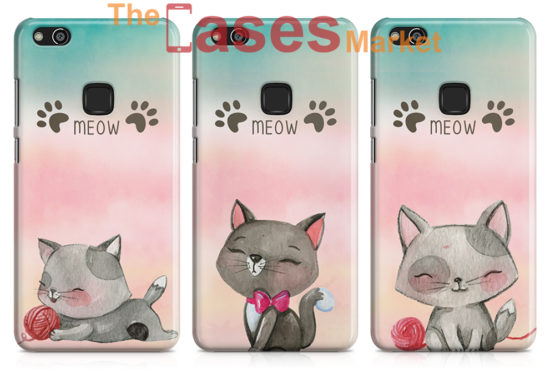 capa gato silicone telemoveis huawei