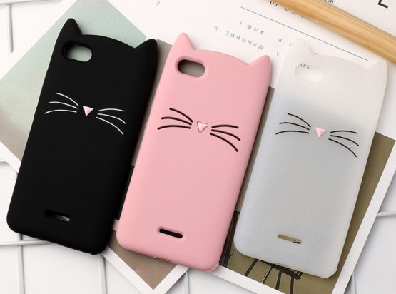 capa gato silicone xiaomi redmi 6a 6 pro