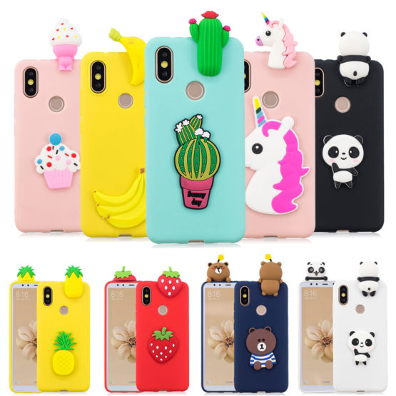 capa silicone com bonecos xiaomi redmi s2