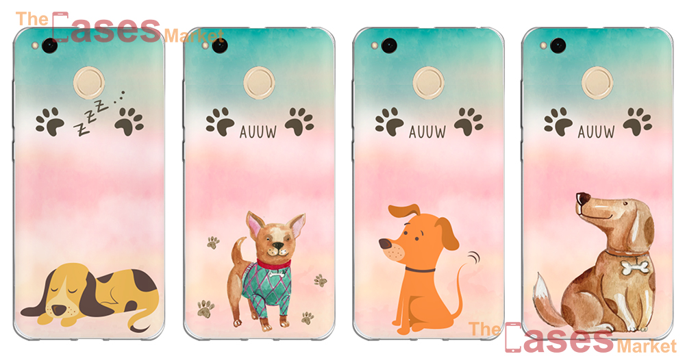 capas silicone cachorrinhos telemoveis xiaomi