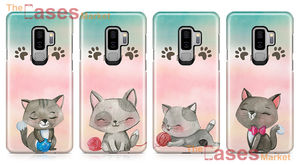 capas silicone gatinhos telemoveis samsung s9 plus