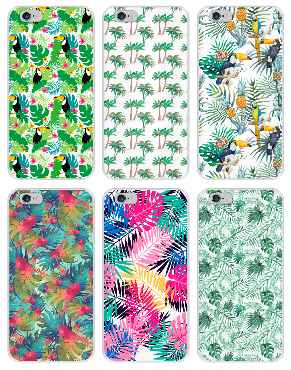 capas silicone tropical iPhone