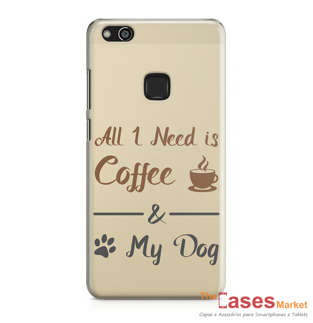 Capa telemovel Huawei all i need is coffee and my dog