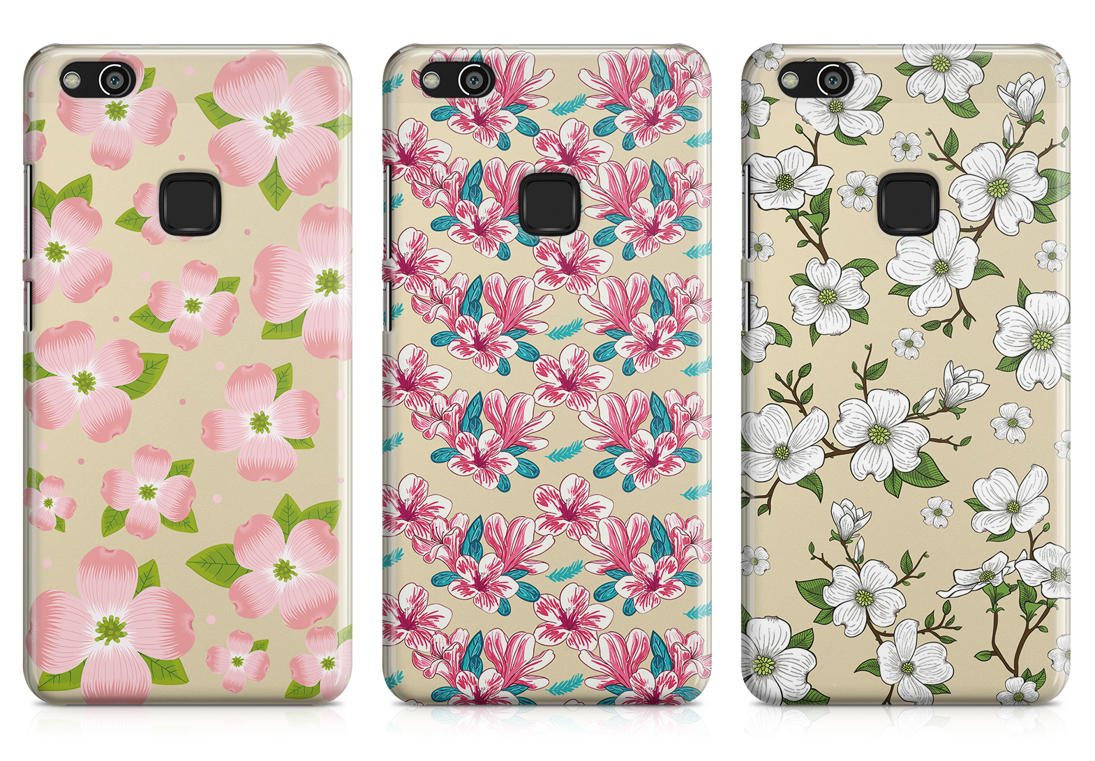 capas transparentes flores telemoveis huawei