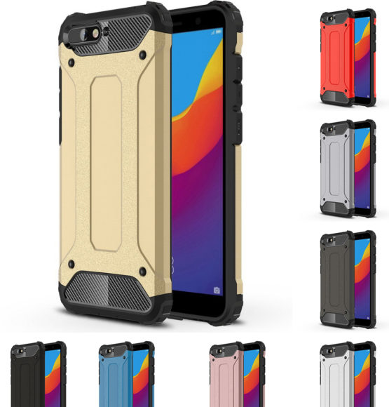 Capa híbrida anti-choque telemóvel Huawei Y6 2018