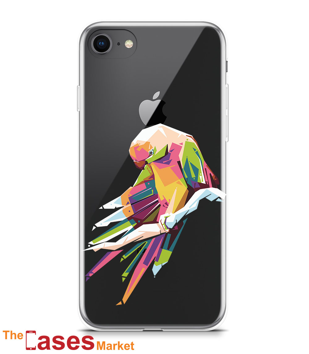 capa transparente iphone papagaio