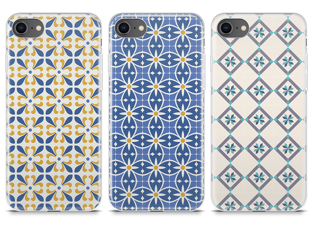 capas silicone azulejos iPhone