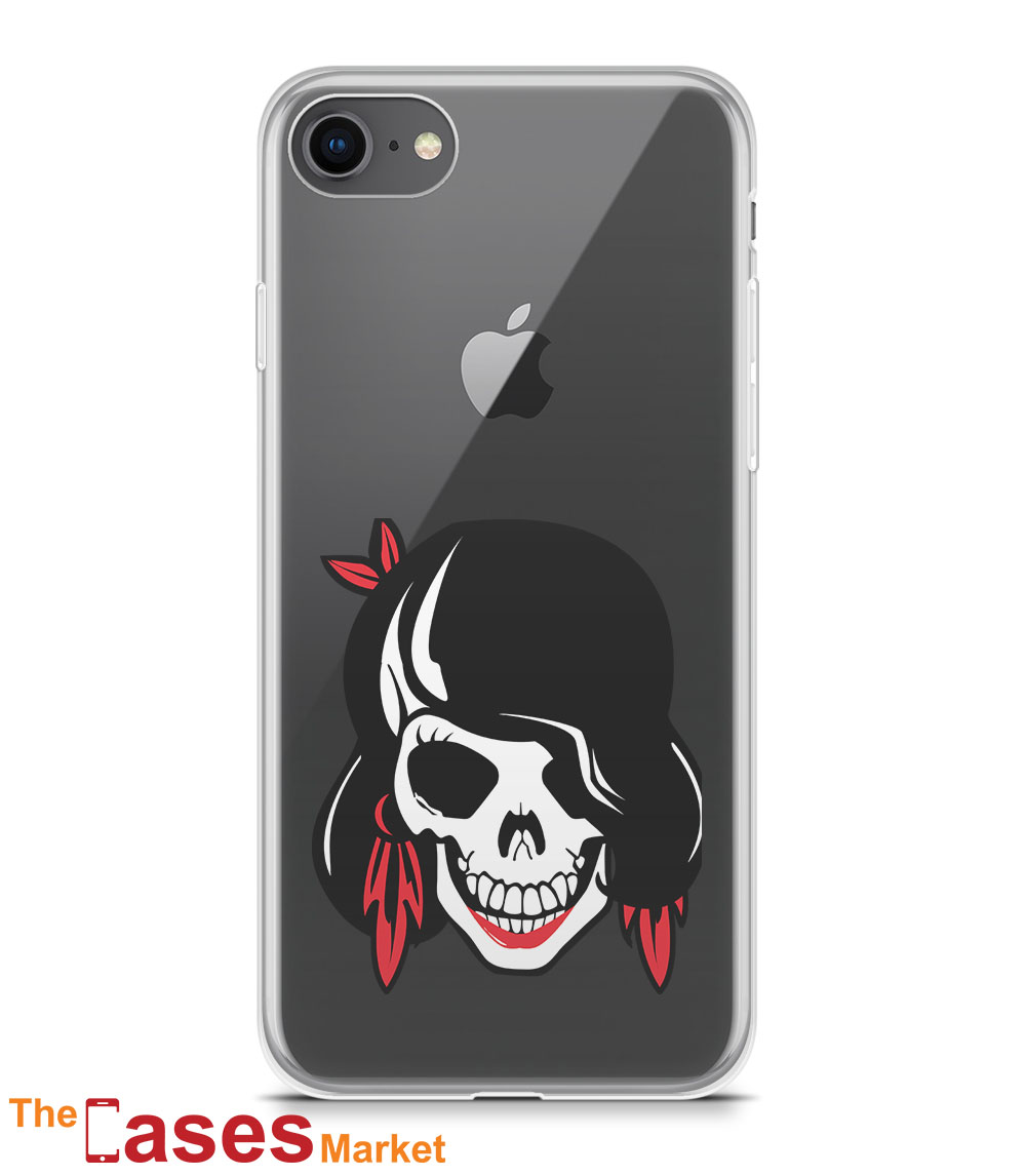 capa iPhone caveira feminina