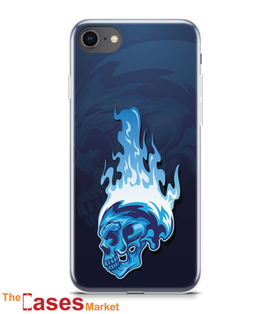 capa iPhone flaming skull 2