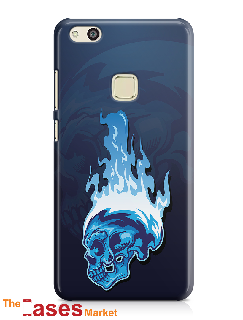 capa telemovel huawei flaming skull caveira 6