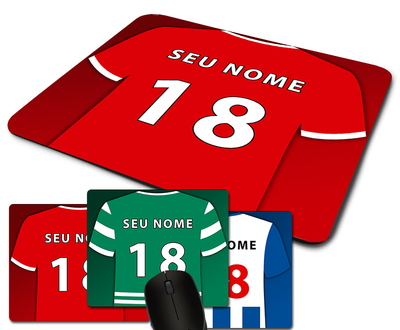 tapete de rato camisolas futebol personalizados nome e numero