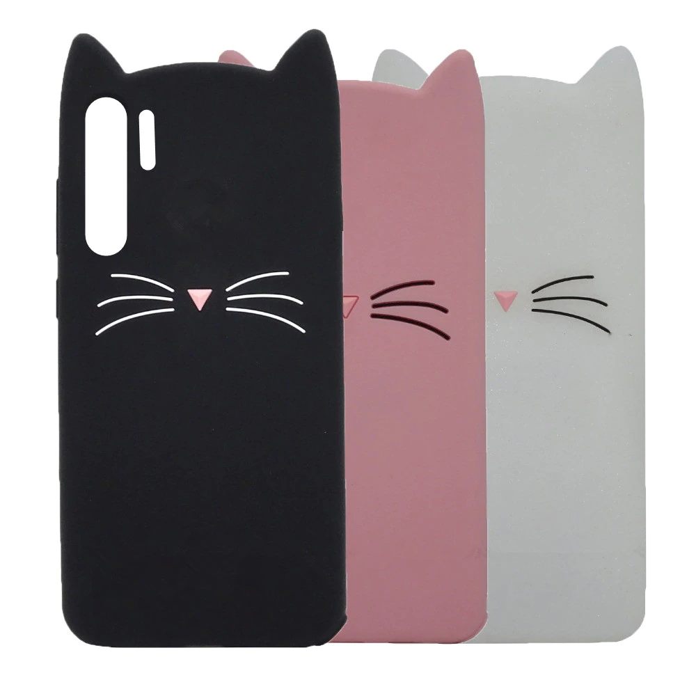 capa silicone gato huawei p30 lite