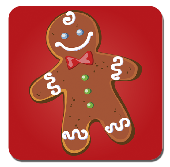 iman quadrado biscoito de natal