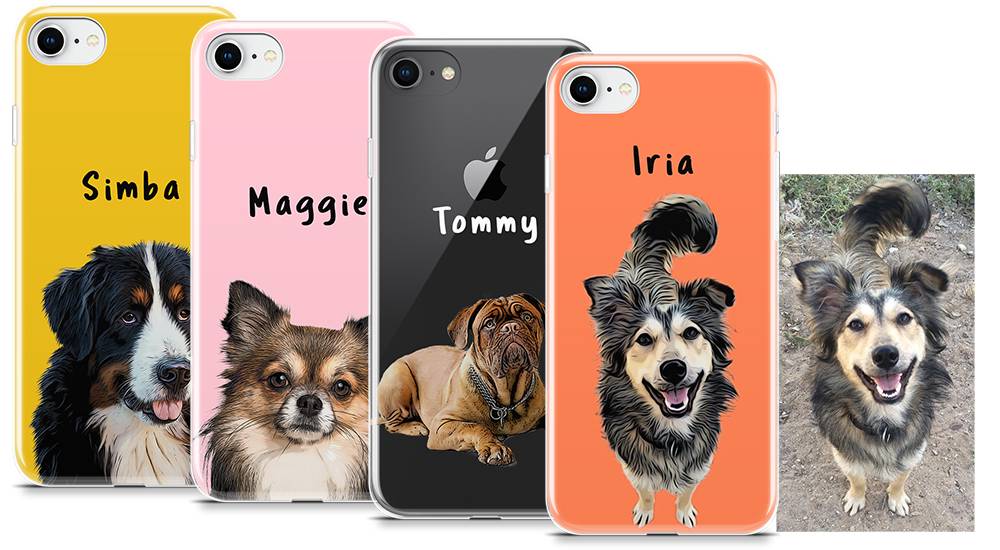 capas personalizadas caes pintura cartoon
