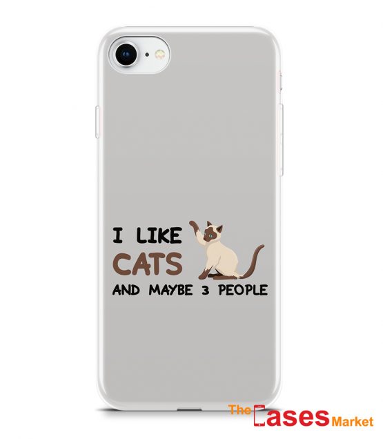 capa telemovel I like cats and maybe 3 people
