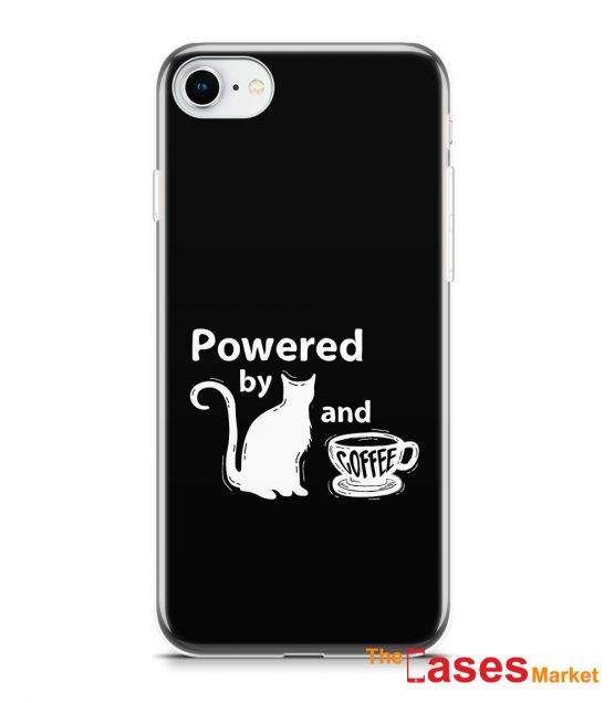 capa de telemovel powered by cats and coffee