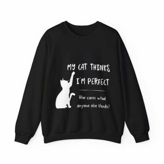 camisola sweat my cat thinks im perfect