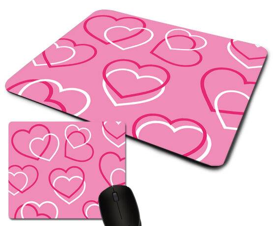 tapete de rato corações rosa