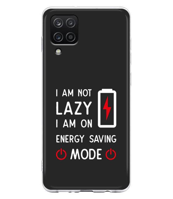 Capa I am not lazy para Samsung A12 silicone preto