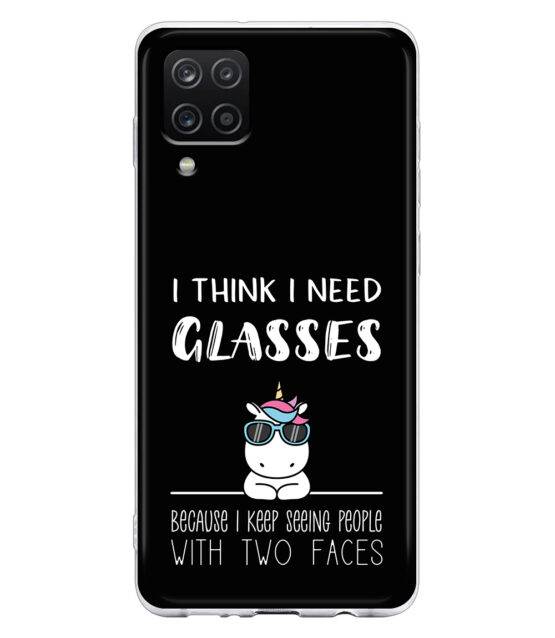 Capa Samsung A12 silicone preto com Unicórnio