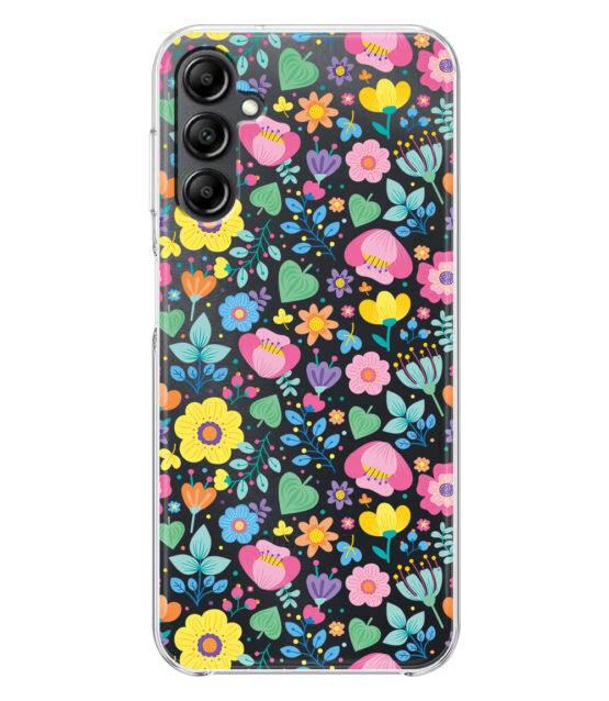 Capa Samsung A14 (4G / 5G) transparente com flores
