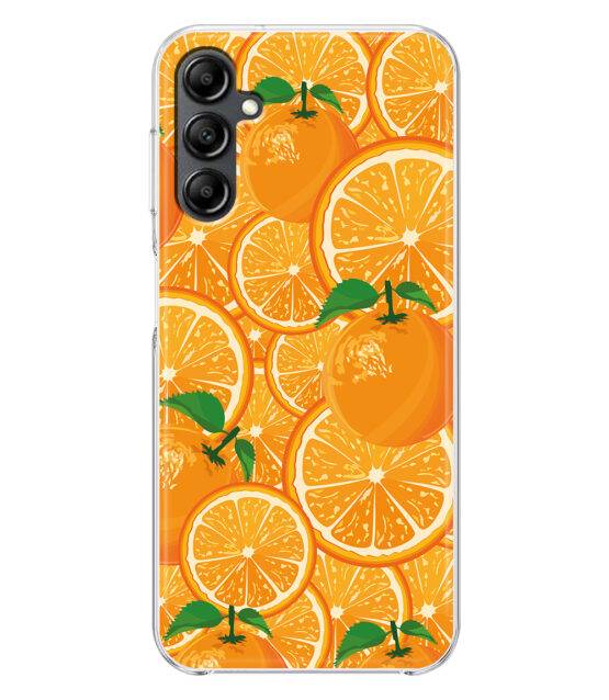 Capa Samsung A14 (4G / 5G) silicone transparente Laranjas