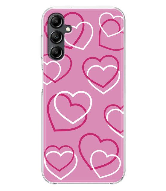 Capa rosa Samsung A13 5G / Samsung A04s com Corações