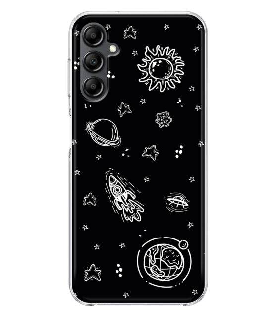 Capa silicone preto Samsung A14 (4G / 5G) Espacial