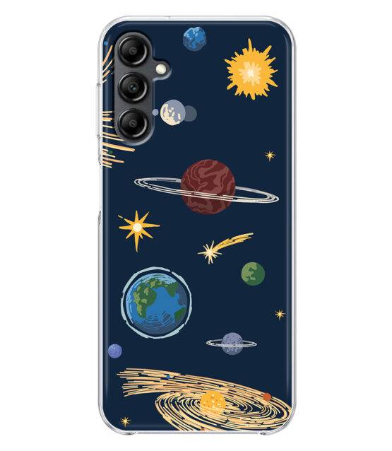Capa silicone Samsung A14 (4G / 5G) Planetas e estrelas