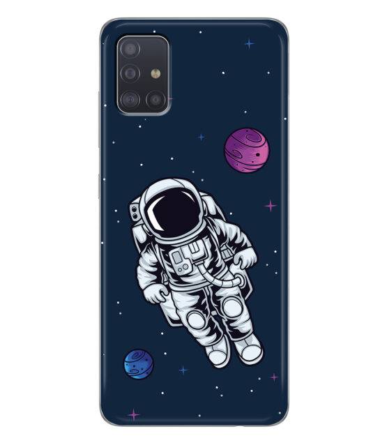 Capa silicone Samsung A51 5G Astronauta no Espaço