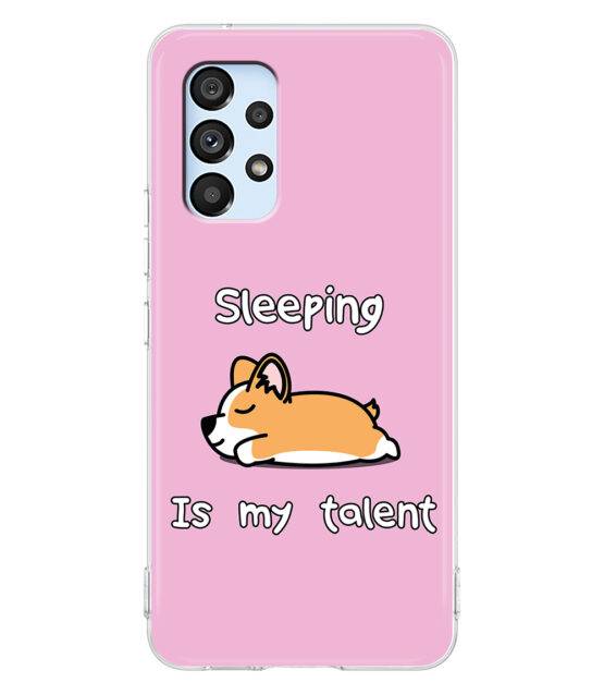 Capa Samsung A53 5G silicone rosa Sleeping is my talent