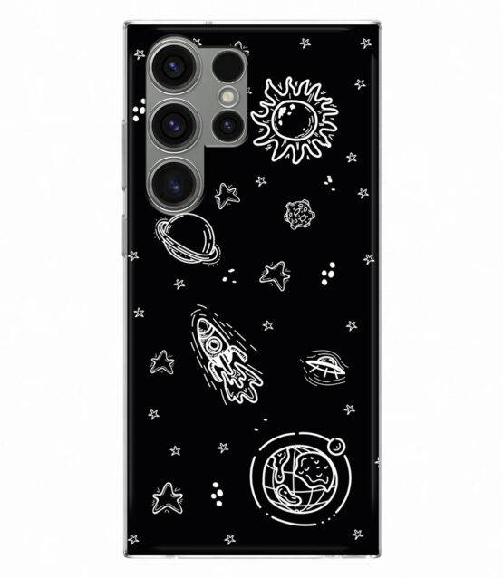 Capa silicone preto Samsung S24 Ultra Espacial