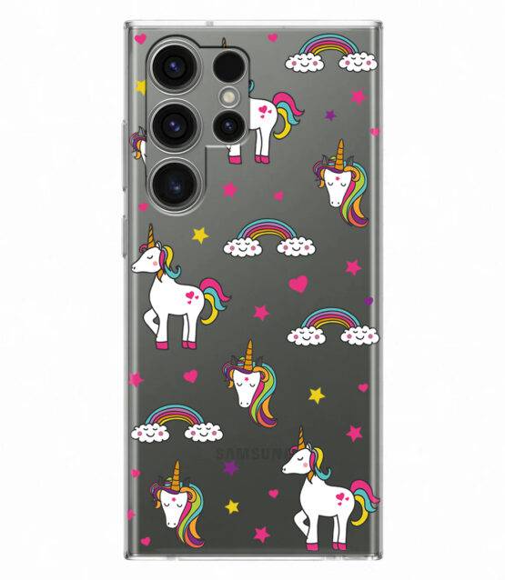 Capa transparente Samsung S24 Ultra com Unicórnios