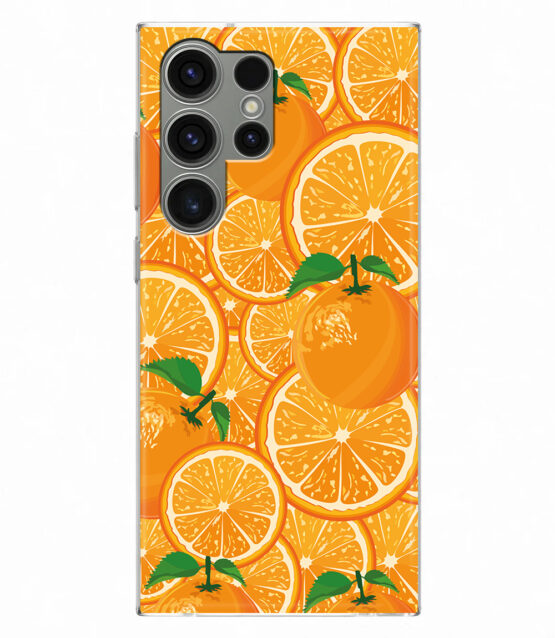 Capa Samsung S24 Ultra silicone transparente Laranjas