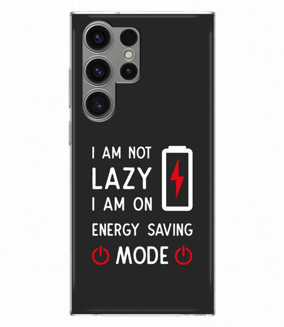 Capa I am not lazy para Samsung S24 Ultra silicone preto