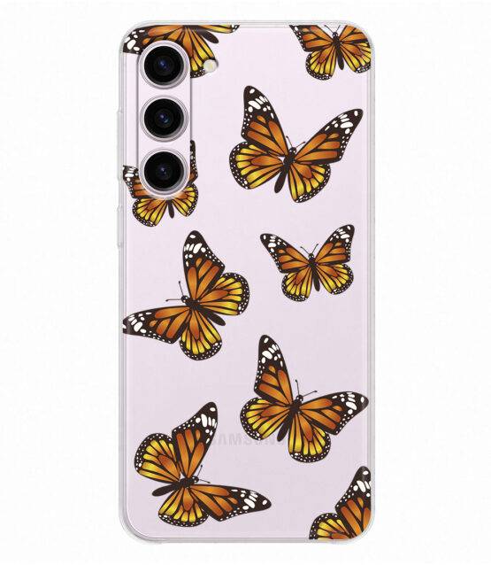 Capa transparente Samsung S23 com Borboletas