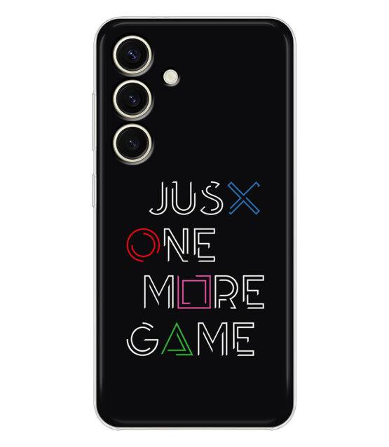 Capa Samsung S24 silicone preto Just One More Game