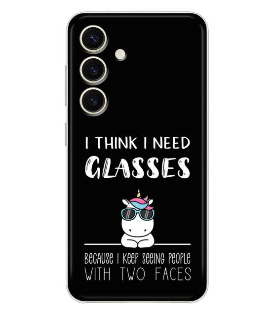 Capa Samsung S24 silicone preto com Unicórnio