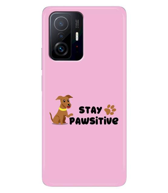 Capa Xiaomi 11T / 11T Pro silicone rosa Stay Pawsitive