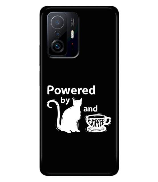 Capa Xiaomi 11T / 11T Pro silicone preto Powered by Cats & Coffee