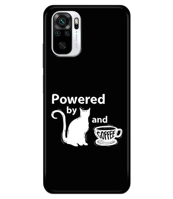Capa Xiaomi Redmi Note 10 4G / 10S silicone preto Powered by Cats & Coffee