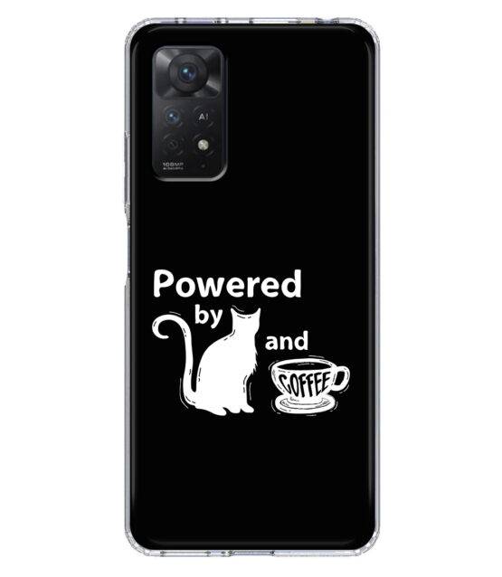 Capa Xiaomi Redmi Note 11 Pro 5G silicone preto Powered by Cats & Coffee